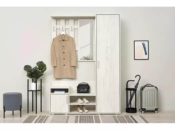 Прихожая Визит (Дуб Крафт Белый/Дуб Крафт Белый)