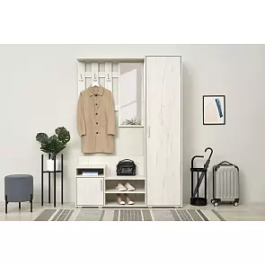 Прихожая Визит (Дуб Крафт Белый/Дуб Крафт Белый)