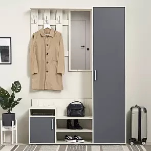 Прихожая Визит (Графит/Дуб Крафт Белый)