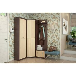 Прихожая угловая Шейла Дуб беленый/Венге цаво