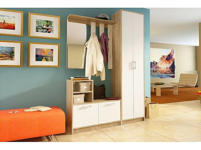 Прихожая Лофт-2S Белый/ Дуб сонома