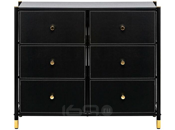 Комод Leset Нирита/Хайди, 6 ящиков, Черный