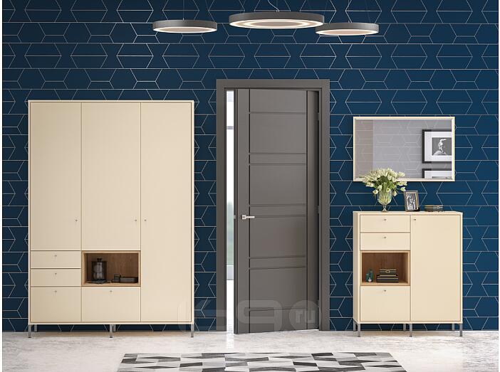 Прихожая Кейптаун-02 Гикори Рокфорд натуральный/Песочный