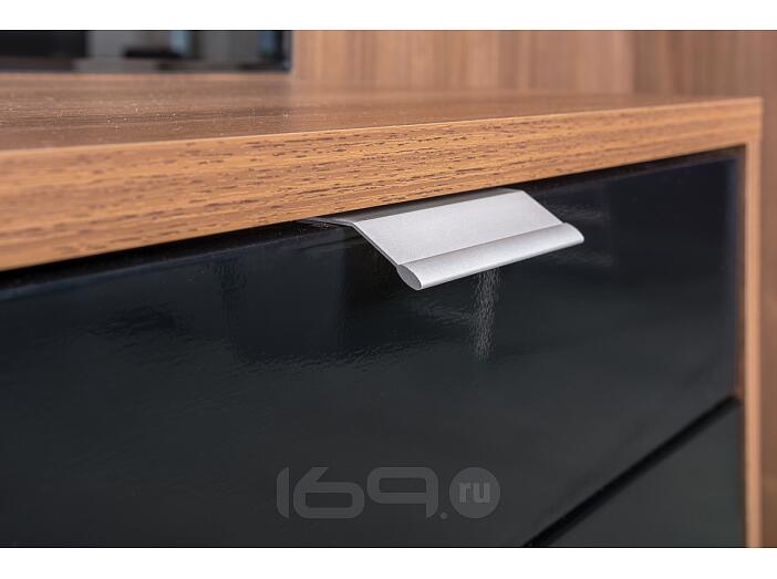 Прихожая Нэкст Орех Селект каминный/Черный глянец