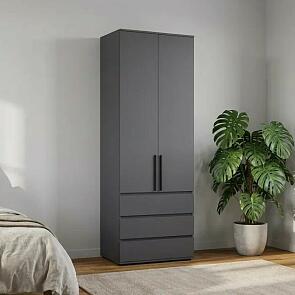 Норд Шкаф 2-х ств.(800) с ящиками (Графит, Графит)