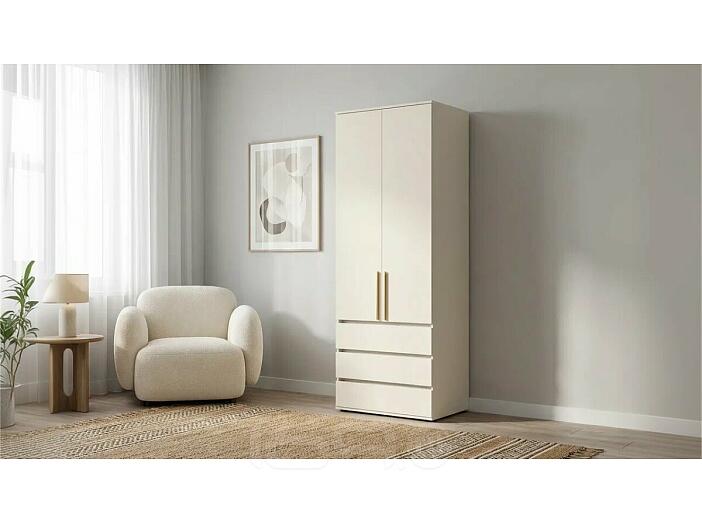 Норд Шкаф 2-х ств.(800) с ящиками (золото) (Кашемир, Кашемир)