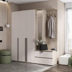 Норд прихожая 1 Кашемир/Дуб Крафт 2000*510*2236