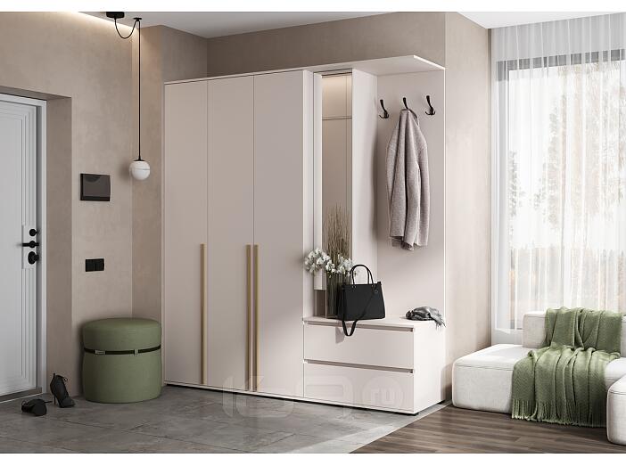 Норд прихожая 1 Кашемир/Кашемир 2000*510*2236