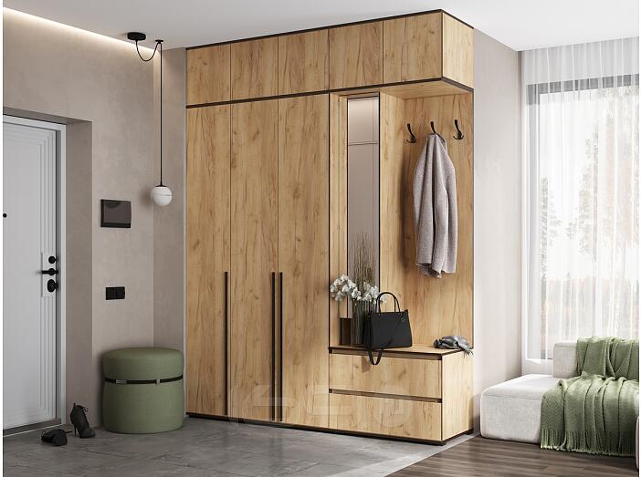 Норд прихожая 2 Дуб Крафт/Дуб Крафт 2000*510*2654