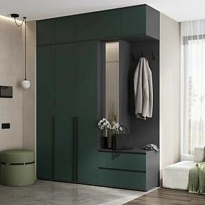 Норд прихожая 2 Изумрудный/Графит 2000*510*2654