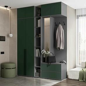 Норд прихожая 3 Изумрудный/Графит 1900*510*2654
