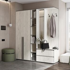 Норд прихожая 4 Дуб Крафт белый/Дуб Крафт Белый 1900*510*2236