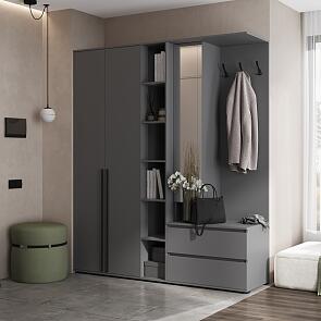 Норд прихожая 4 Графит/Графит 1900*510*2236