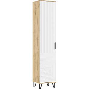 Шкаф 432x414x2130 Флэш Браш Вайт/дуб крафт МДФ