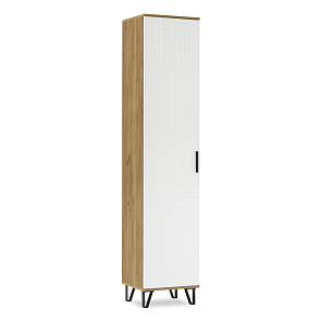 Шкаф 432x414x2130 Флэш Браш Вайт/дуб крафт МДФ