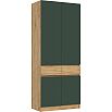 Шкаф 1000x520x2400 Роджина Изумрудный, Дуб Крафт/дуб крафт ЛДСП