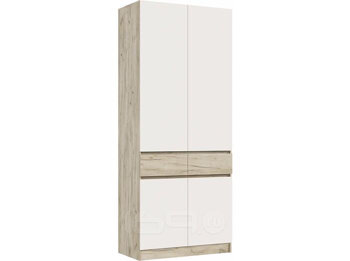 Шкаф 1000x520x2400 Роджина Кашемир, Дуб Крафт серый/дуб крафт серый ЛДСП
