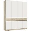 Шкаф 1998x520x2400 Роджина Кашемир, Дуб Крафт серый/дуб крафт серый ЛДСП