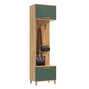 Шкаф 600x410x2130 Флэш Браш Мени Грин/дуб крафт МДФ