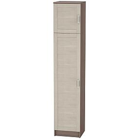 Шкаф одностворчатый бельевой Лофт ШК-121 Cappuccino Veralinga-Ясень шимо темный