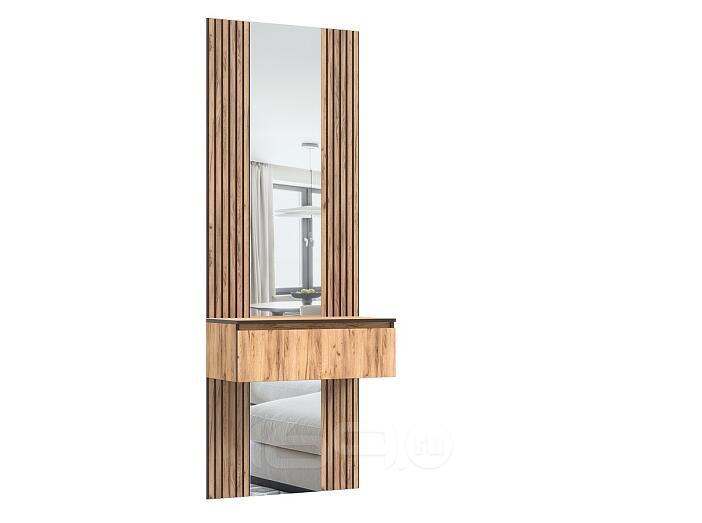 Норд Тумба с зеркалом (Дуб Крафт)