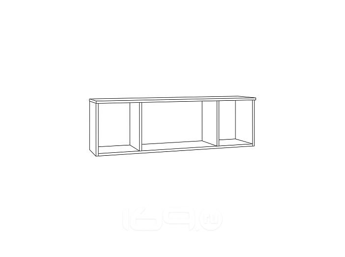 Полка навесная Брайтон 2027 Ясень шимо темный