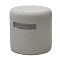 Пуф для гостиной HARTA NINI-01 Белый, teddy/TKS-07 серый, экокожа