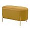 Пуф для гостиной ZEN BLUVEL-68 желтый, велюр / золотой каркас