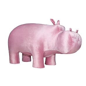 Пуф Leset Бегемот МИНИ Розовый 05 (ВЕЛЮР)