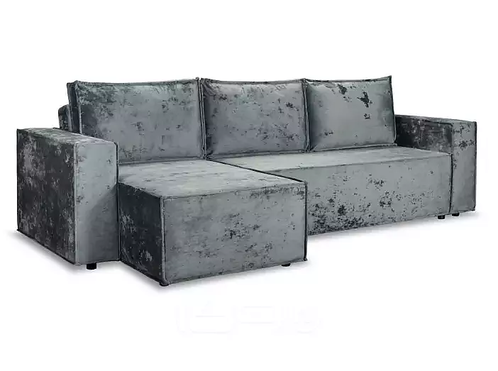 

Диван угловой универсальный Лофт Lux Holi gray (велюр) серый Выставочный образец