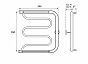 Полотенцесушитель водяной Point PN25555P 500x500 Фокстрот с полкой, хром Выставочный образец