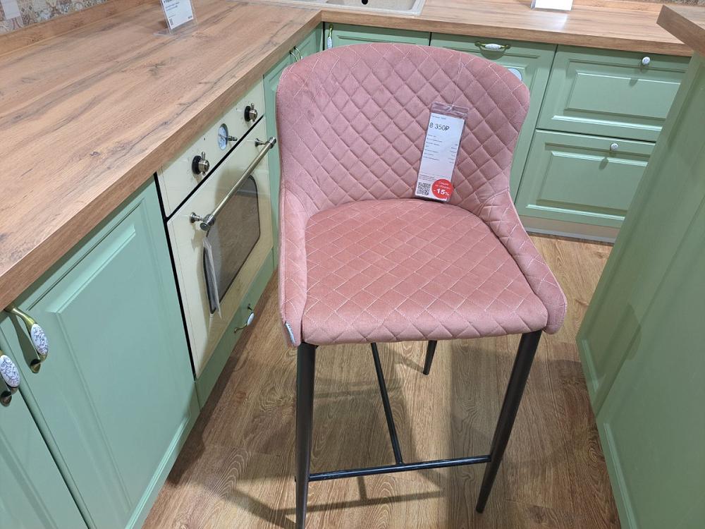 Полубарный стул ARTEMIS BLUVEL-52 PINK (H=65cm), велюр образец плитка piezarosa pink деко 1 розовый 20x45 см 130944