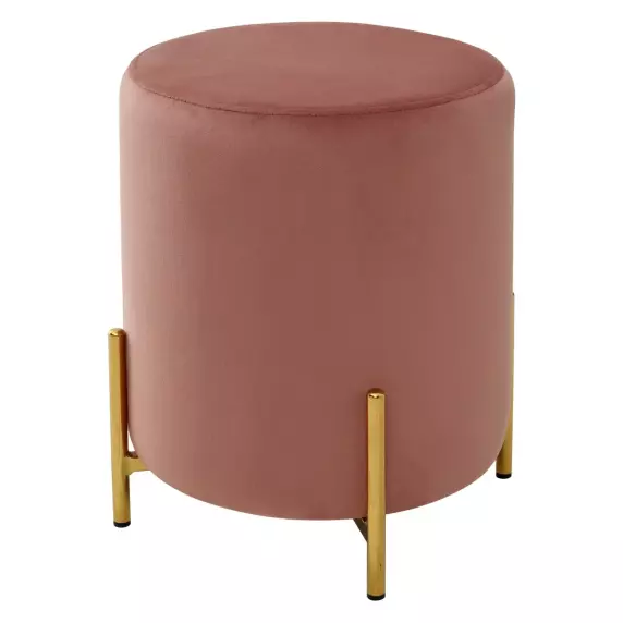 Пуф для гостиной RICE BLUVEL-52 PINK / GOLD Выставочный образец