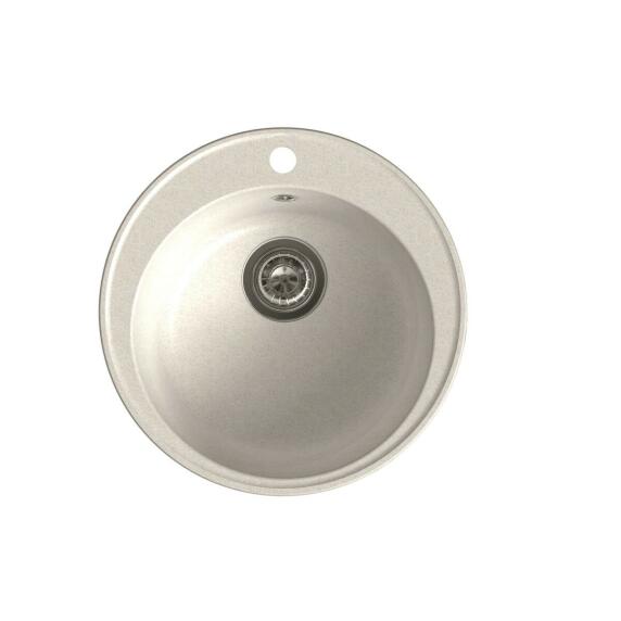 QUARZ (ECO-08) Мойка чаша D=480мм (белый) Выставочный образец