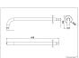 Кронштейн верхнего душа DK DC1004891 хром