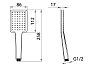 Лейка для душа, хром, Slide, IDDIS, SLI1F0Ci18