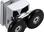 AQ NAA 6121-120 (новый артикул AQ ARI RA 12020CH) Душевая дверь двухэлементная, раздвижная1200x2000 профиль хром, стекло прозрачное