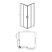 tumb 8 - AQ ARI KV 10020CH Душевой уголок квадратный, двери развижные 1000x1000x2000профиль хром . стекло прозрачное