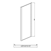 tumb 3 - AQ NAA 6310-80 Неподвижная душевая стенка для комбинации с дверью 800x2000 профиль хром . стекло прозрачное
