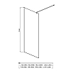 tumb 3 - AQ NAR 6310-120 Душевая перегодка Walk in с держателем 1200x2000 профиль хром . стекло прозрачное
