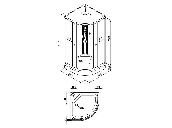 Душевая кабина Triton Хит 88х88