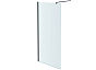 AQ NAG 6310-100 Душевая перегородка Walk in, с держателем 1000x2000 профиль черный матовый, стекло прозрачное с черным принтом