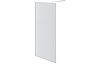 AQ WIW 10020BL Душевая перегородка Walk in с держателем 1000x2000 профиль черный, стекло прозрачное