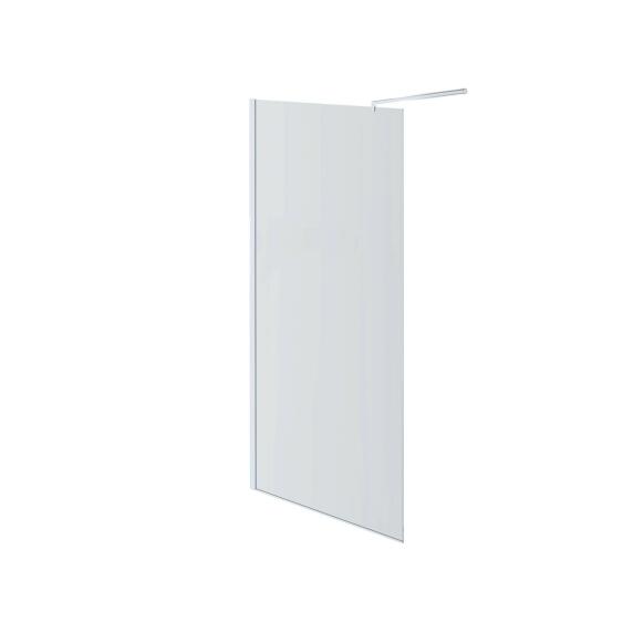 AQ WIW 10020BL Душевая перегородка Walk in с держателем 1000x2000 профиль черный, стекло прозрачное