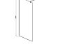 AQ WIW 12020BL Душевая перегородка Walk in с держателем 1200x2000 профиль черный, стекло прозрачное