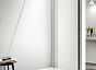 AQ WIW 12020BL Душевая перегородка Walk in с держателем 1200x2000 профиль черный, стекло прозрачное
