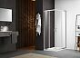 AQ ARI KV09020CH Душевой уголок квадратный, двери раздвижные 900x900x2000 профиль хром, стекло прозрачное (старый артикул AQNAA1142-90)