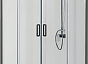 AQ ARI KV10020BL Душевой уголок квадратный, двери раздвижные 1000x1000x2000 профиль черный, стекло прозрачное
