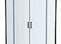 AQ ARI RO 08020BL Душевой уголок 1/4 круга, двери раздвижные 800x800x2000, профиль черный, стекло прозрачное