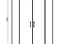 AQ ARI RO 08020BL Душевой уголок 1/4 круга, двери раздвижные 800x800x2000, профиль черный, стекло прозрачное